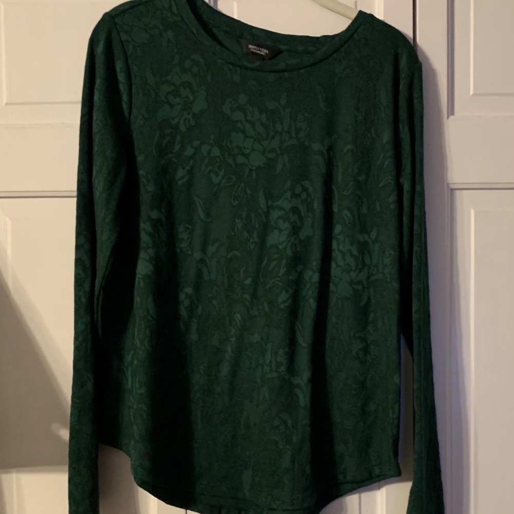 Emerald floral shirt